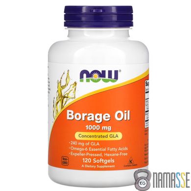 NOW Borage Oil 1000 mg, 120 капсул