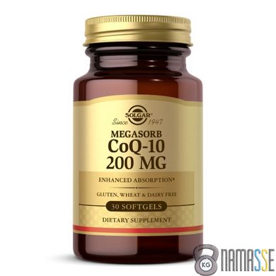 Solgar Megasorb CoQ-10 200 mg, 30 капсул