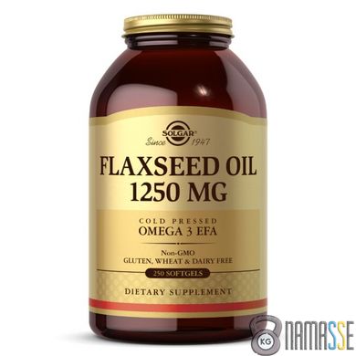 Solgar Flaxseed Oil 1250 mg, 250 капсул