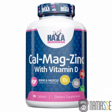 Haya Labs Calcium Magnesium and Zinc with Vitamin D, 90 таблеток