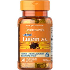 Puritan's Pride Lutein 20 mg with Zeaxanthin, 30 капсул