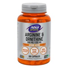 NOW Arginine & Ornithine, 100 капсул