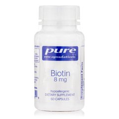 Pure Encapsulations Biotin 8 mg, 60 капсул