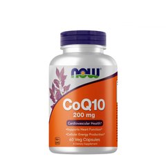 NOW CoQ-10 200 mg, 60 вегакапсул