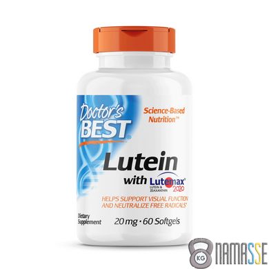 Doctor's Best Lutein with Lutemax 2020, 60 вегакапсул