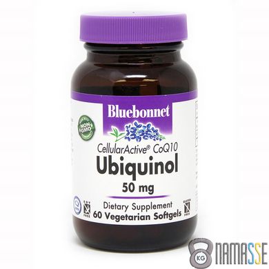 Bluebonnet Nutrition Cellular Active Ubiquinol 50 mg, 60 вегакапсул