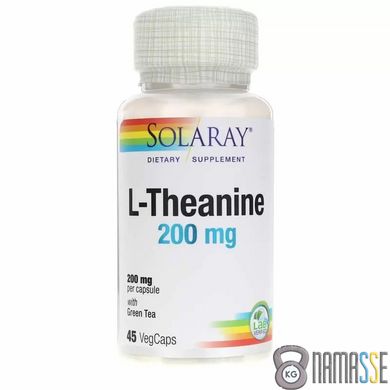Solaray L-Theanine 200 mg, 45 вегакапсул