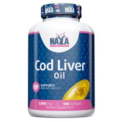 Haya Labs Cod Liver Oil 1000 mg, 100 капсул