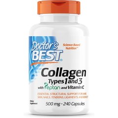 Doctor's Best Collagen Types 1&3 500 mg, 240 капсул