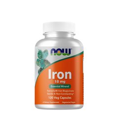 NOW Iron 18 mg, 120 вегакапсул