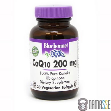 Bluebonnet Nutrition CoQ10 200 mg, 30 гелевих вегакапсул