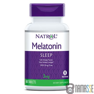 Natrol Melatonin 3 mg, 60 таблеток