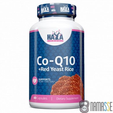 Haya Labs Co-Q10 and Red Yeast Rice, 60 капсул