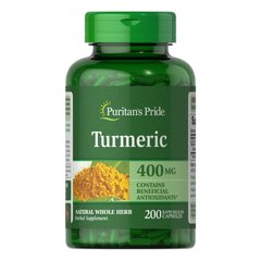 Puritan's Pride Turmeric 400 mg, 200 капсул