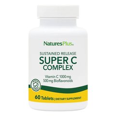 Natures Plus Super C Complex Sustained Release, 60 таблеток