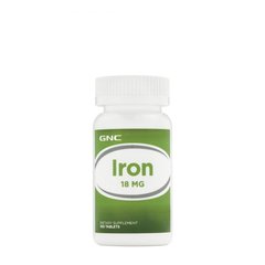 GNC Iron 18 mg, 100 таблеток