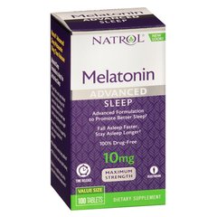 Natrol Melatonin 10mg Advanced Sleep, 100 таблеток