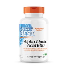 Doctor's Best Alpha-Lipoic Acid 600 mg, 180 вегакапсул