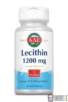 KAL Lecithin 1200 mg, 50 капсул