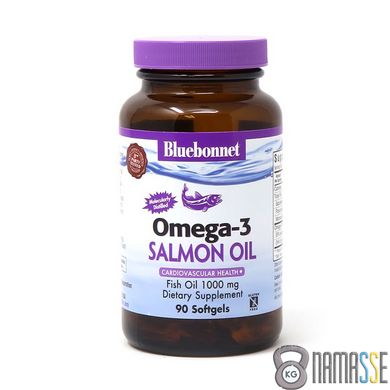 Bluebonnet Nutrition Natural Omega-3 Salmon Oil, 90 капсул