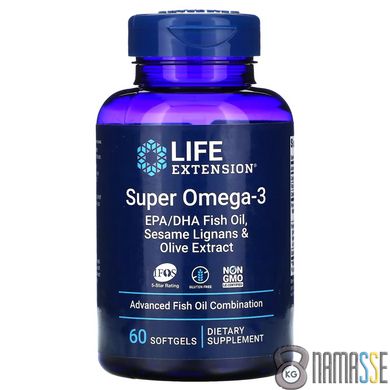 Life Extension Super Omega-3, 60 капсул