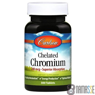 Carlson Labs Chelated Chromium, 300 таблеток