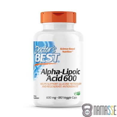 Doctor's Best Alpha-Lipoic Acid 600 mg, 180 вегакапсул