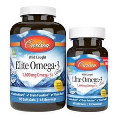 Carlson Labs Elite Omega-3 Gems, 90+30 капсул