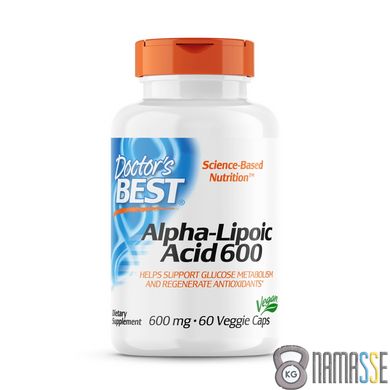 Doctor's Best Alpha-Lipoic Acid 600 mg, 60 вегакапсул