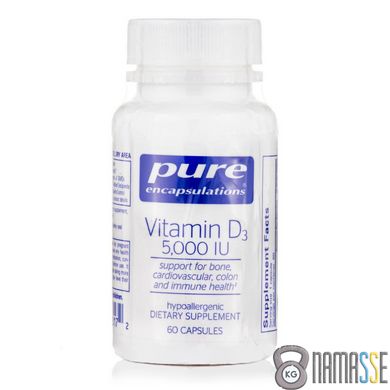 Pure Encapsulations Vitamin D3 5000 МЕ, 60 капсул