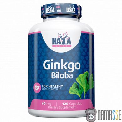 Haya Labs Ginkgo Biloba 60 mg, 120 таблеток