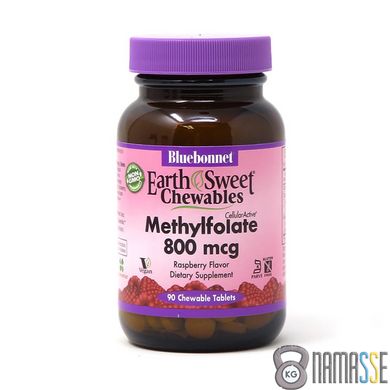 Bluebonnet Nutrition Earth Sweet Chewables Methylfolate 800 mcg, 90 жувальних таблеток