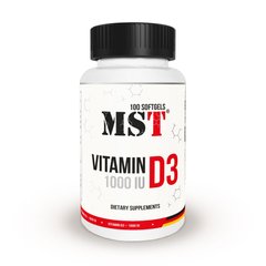MST Vitamin D3 1000 IU, 100 капсул