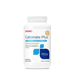 GNC Calcimate Plus Magnesium & Vitamin D-3 800mg, 240 каплет