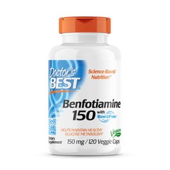 Doctor's Best Benfotiamine 150 mg, 120 вегакапсул