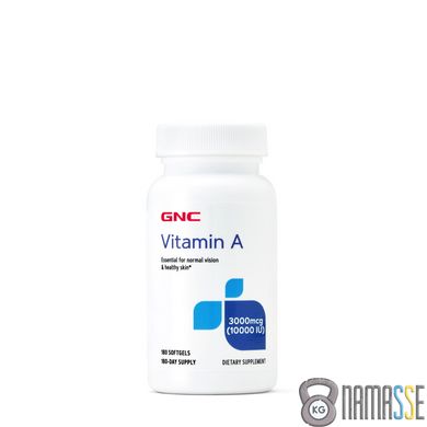 GNC Vitamin A 10000 UI, 180 капсул
