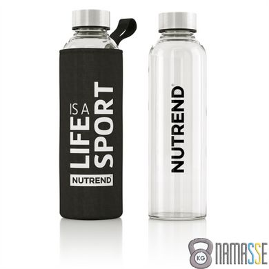 Пляшка Nutrend Glass Bottle 500 мл, Black
