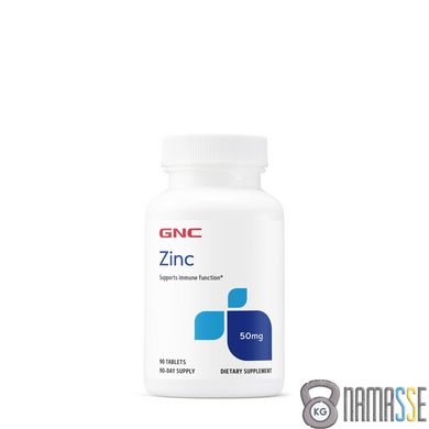 GNC Zinc 50 mg, 90 таблеток