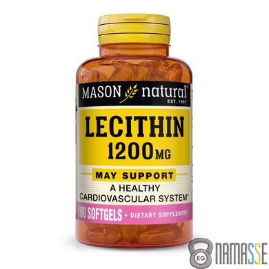 Mason Natural Lecithin 1200 mg, 100 капсул