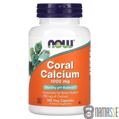 NOW Coral Calcium 1000 mg, 100 вегакапсул