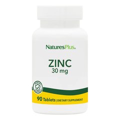 Natures Plus Zinc 30 mg, 90 таблеток