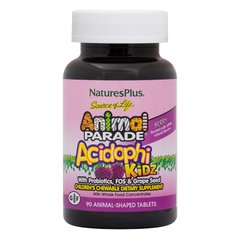 Natures Plus Animal Parade Acidophi Kidz, 90 жувальних таблеток - ягоди