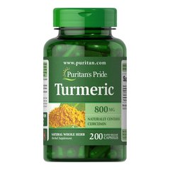 Puritan's Pride Turmeric 800 mg, 200 капсул