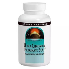 Source Naturals Ultra Chromium Picolinate 500 mcg, 60 таблеток