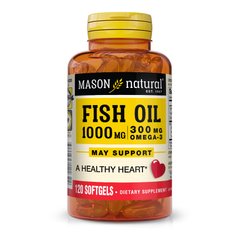 Mason Natural Fish Oil 1000 mg Omega 300 mg, 120 капсул