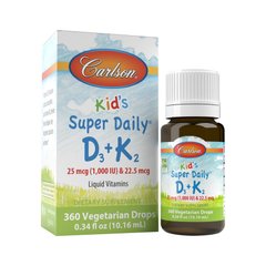 Carlson Labs Kid's Super Daily D3+K2, 10.16 мл