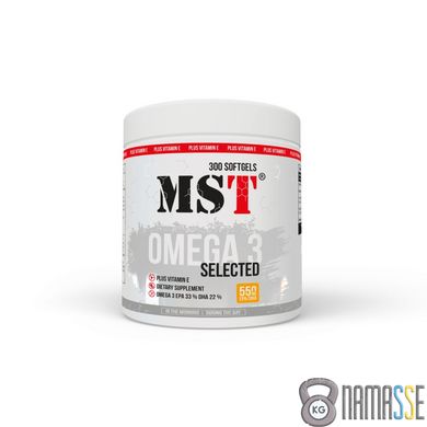 MST Omega 3 Selected 65%, 300 капсул