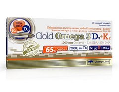 Olimp Gold Omega 3 D3 + K2, 30 капсул