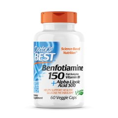 Doctor's Best Benfotiamine + ALA, 60 вегакапсул