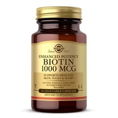 Solgar Biotin 1000 mcg, 50 вегакапсул